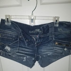 Juniors Almost Famous Jean Distressed Shorts 11